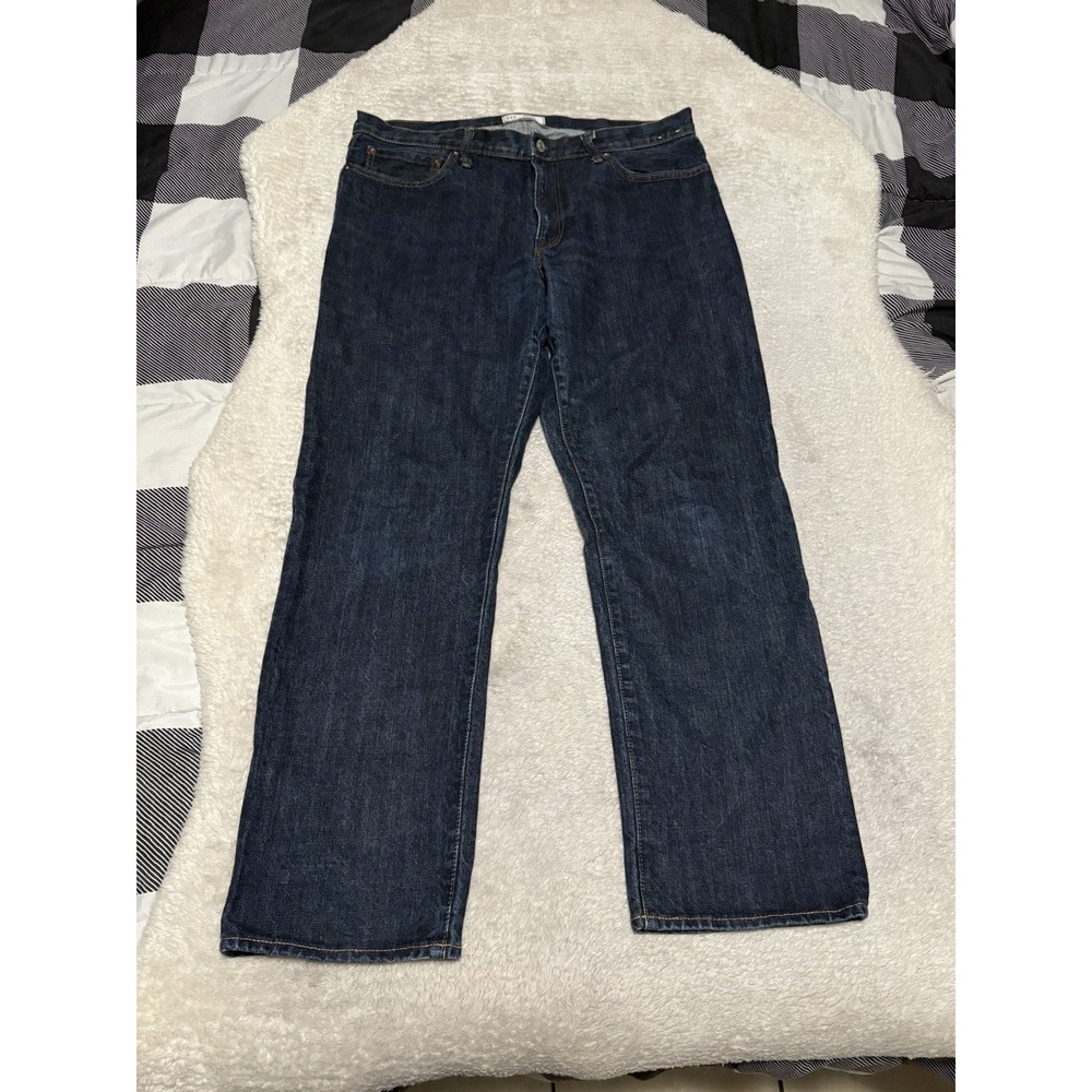 Gap Mens Relaxed Straight Jeans Size 34x30 Cotton Dark Wash Pants
